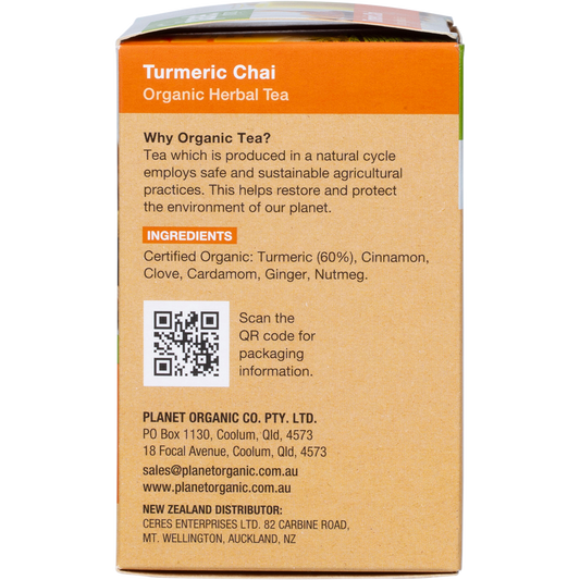 Planet Organic Turmeric Chai Herbal Tea Bags