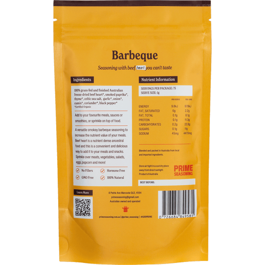 Prime Seasoning Organic Barbeque Seasoning with Beef Heart
