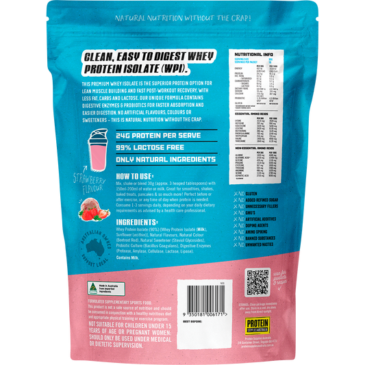 Protein Supplies Australia WPI Whey Protein Isolate Strawberry