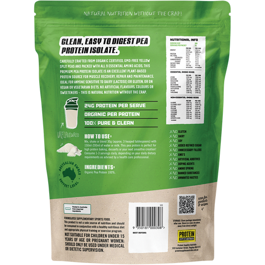 Protein Supplies Australia Pea Protein Isolate Unflavoured