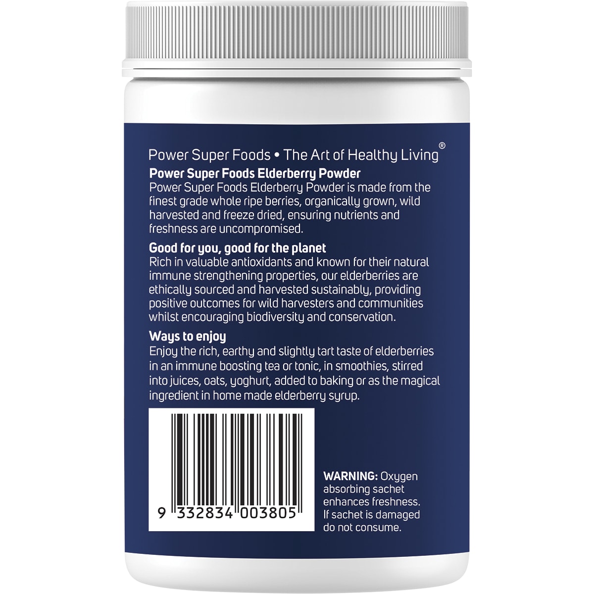 POWER SUPER FOODS Elderberry Powder Certified Organic 1 x 120g