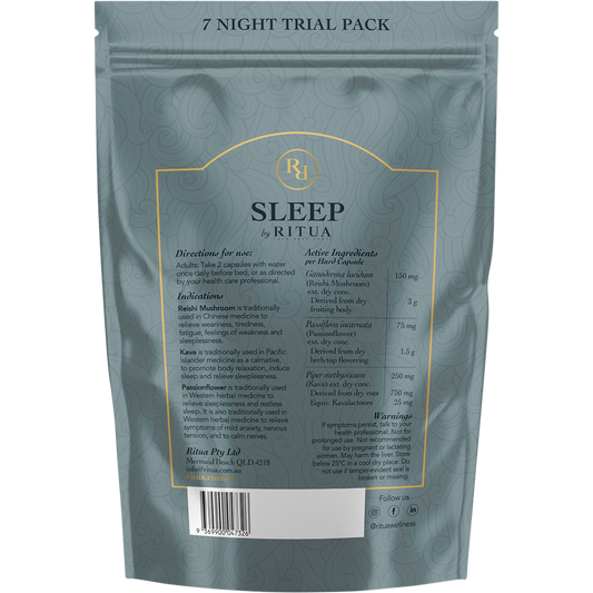 Ritua SLEEP Trial Pack Reishi Mushroom Passionflower Kava