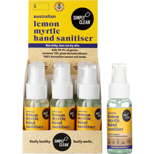 Simply Clean Hand Sanitiser Lemon Myrtle 15 x