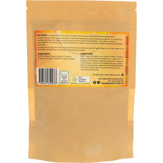 SOL ORGANICS Golden Milk Turmeric Blend 1 x 100g