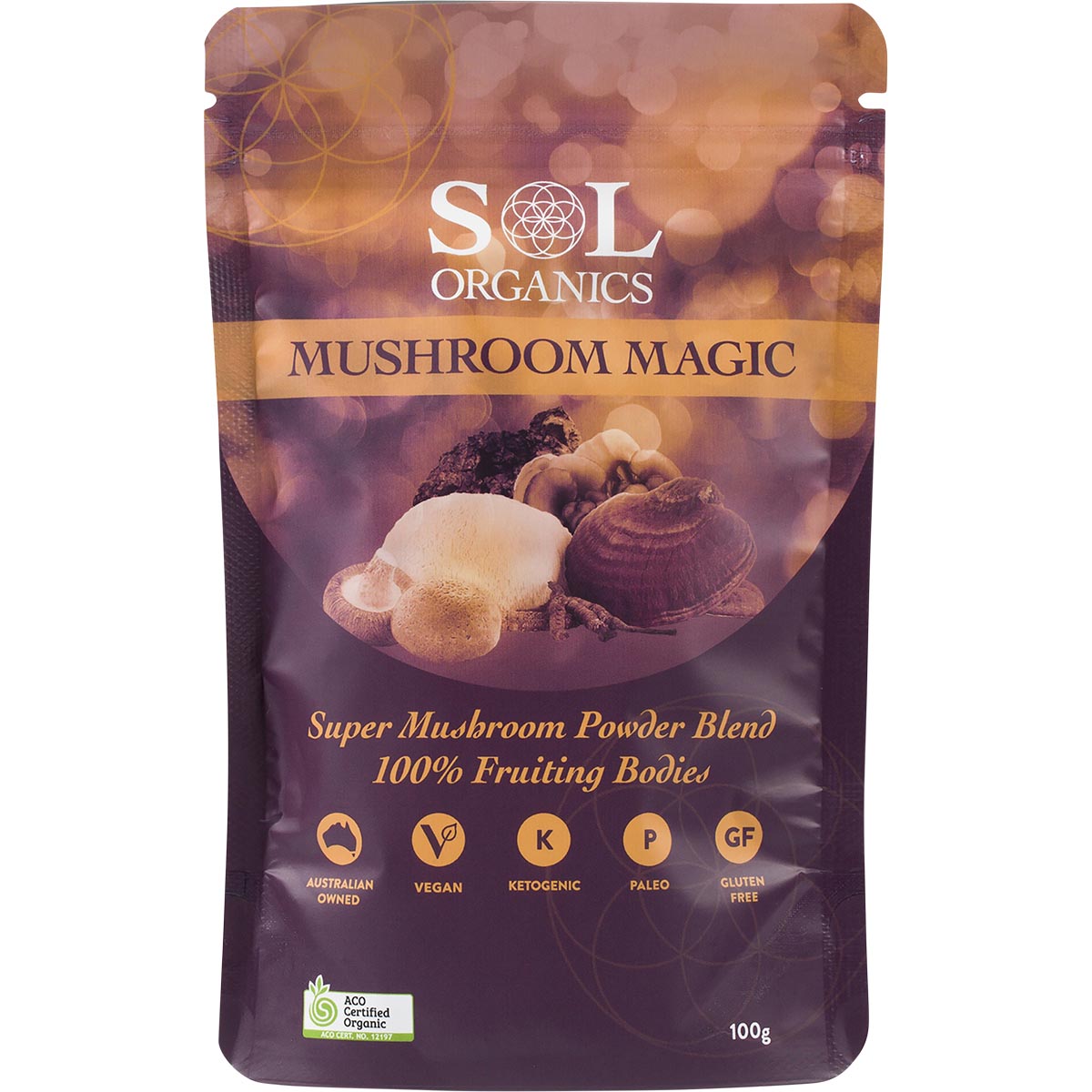 SOL ORGANICS Mushroom Magic Super Mushroom Powder Blend 1 x 100g
