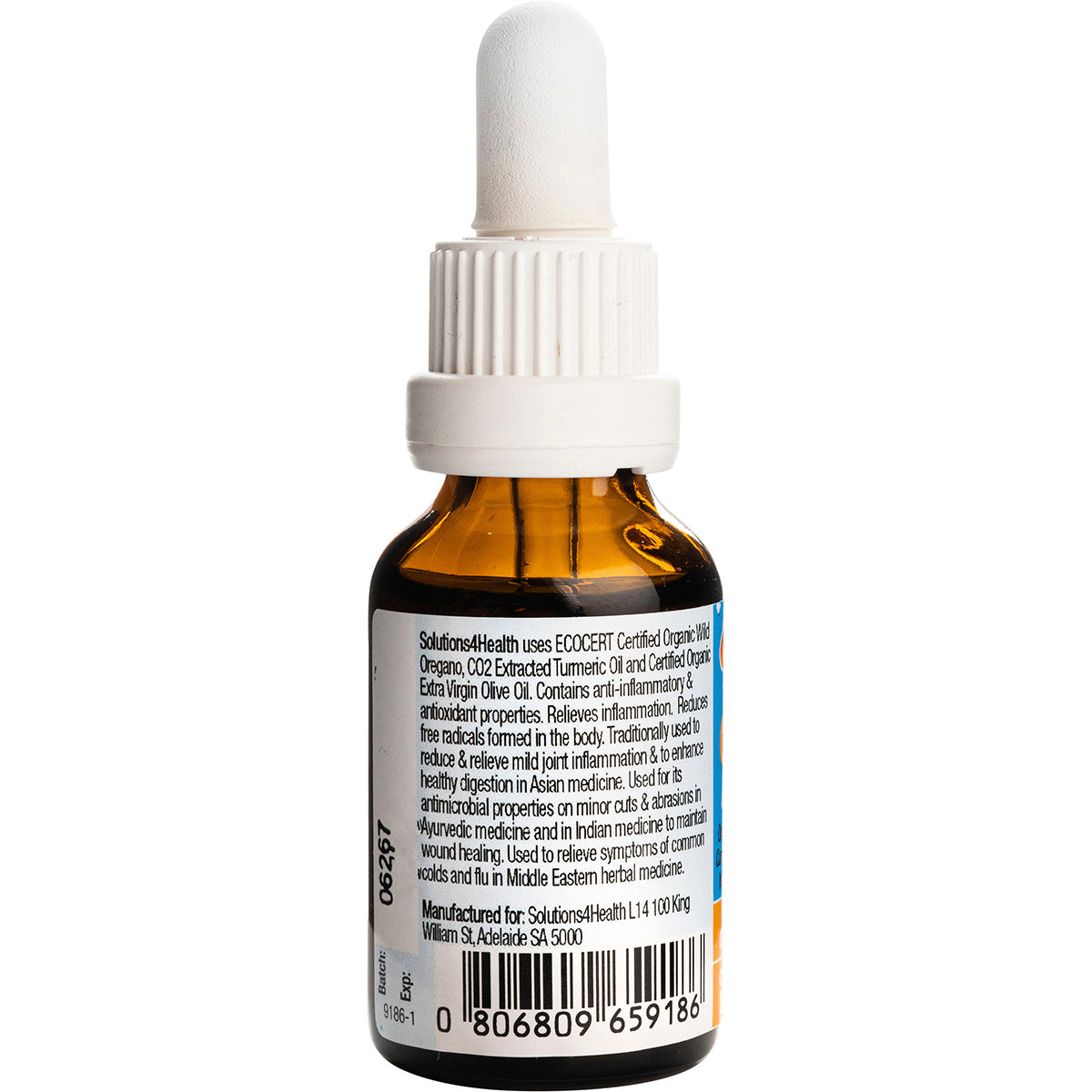 SOLUTION 4 HEALTH Oil of Wild Oregano with Turmeric Oil 1 x 25ml
