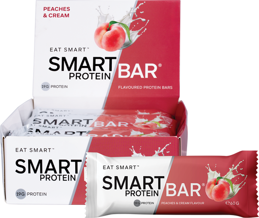 Smart Protein Bar Peaches & Cream Flavour Protein Bar - Box of 12