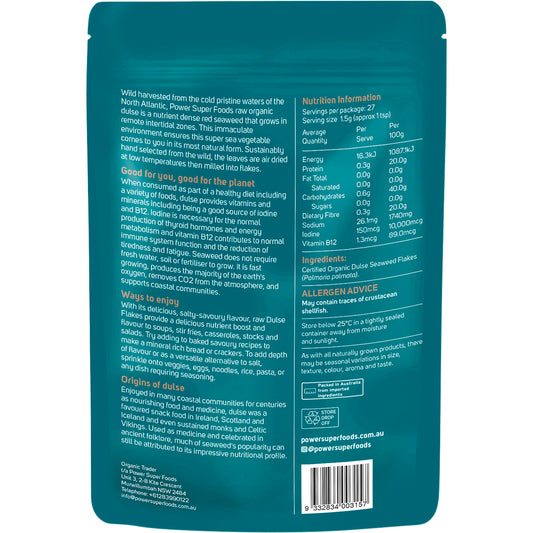 POWER SUPER FOODS Dulse Flakes Certified Organic 1 x 40g