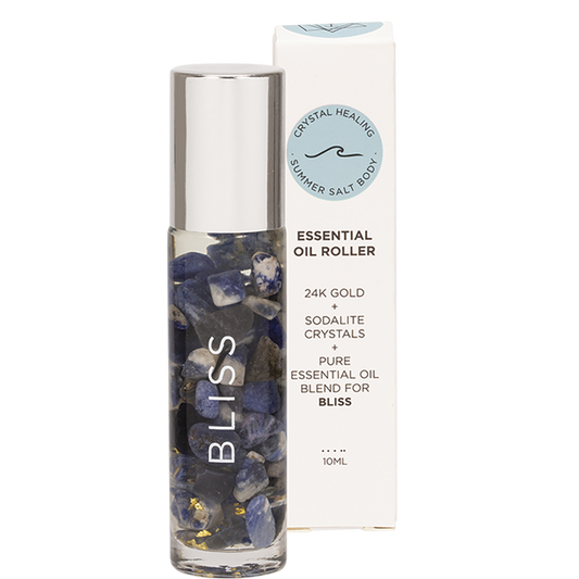 Summer Salt Body Essential Oil Roller 24K Gold Bliss Sodalite