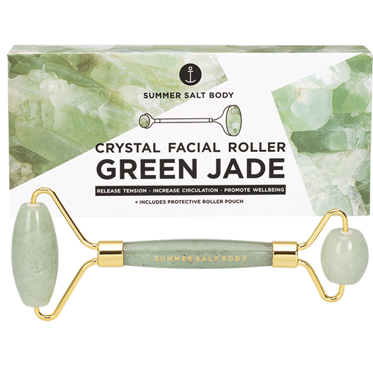 Summer Salt Body Crystal Facial Roller Green Jade