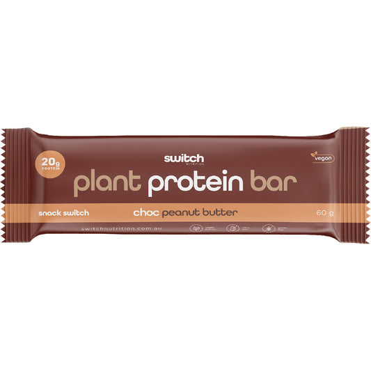 SWITCH NUTRITION Plant Protein Bar Choc Peanut Butter x 12