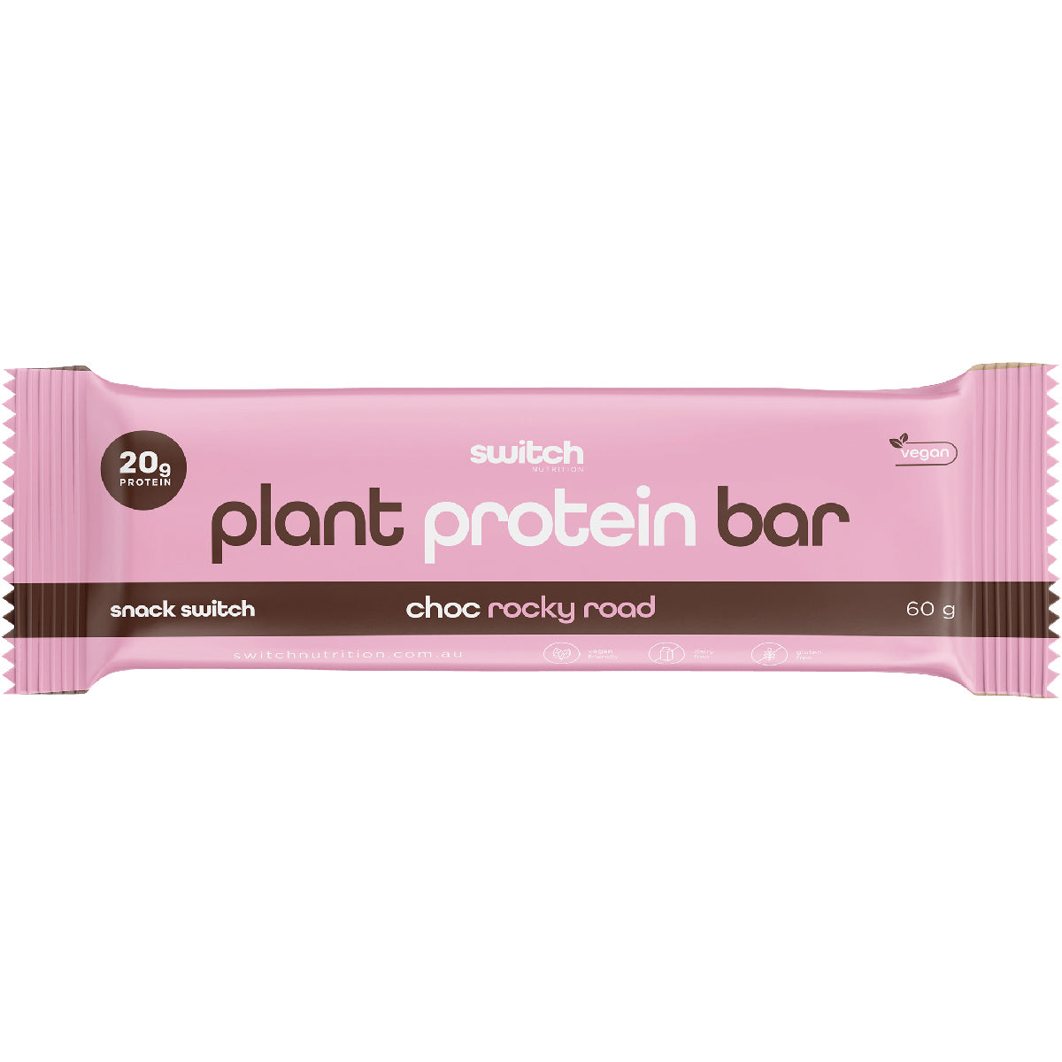SWITCH NUTRITION Plant Protein Bar Choc Rocky Road x 12