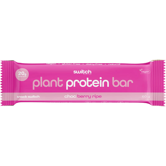 SWITCH NUTRITION Plant Protein Bar Choc Berry Ripe x 12