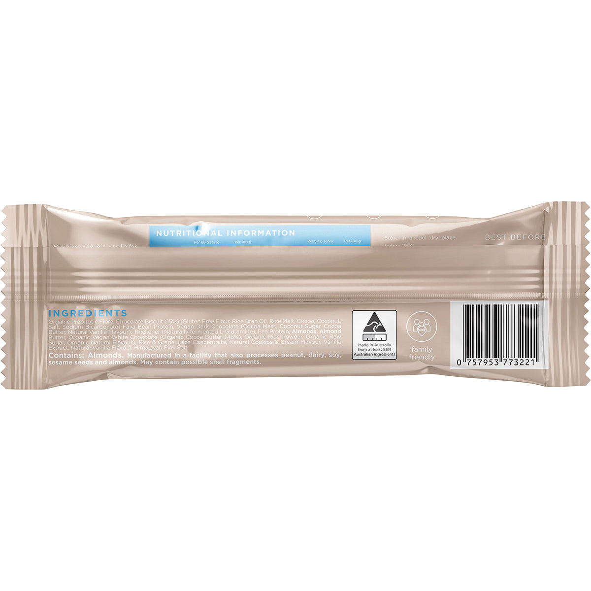 SWITCH NUTRITION Plant Protein Bar Cookies and Cream x 12