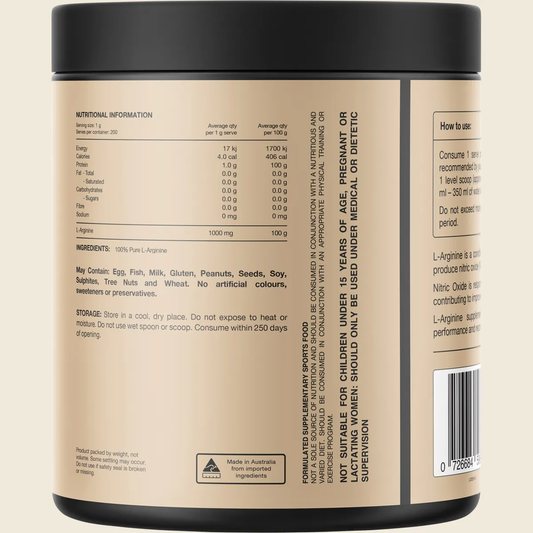 Switch Nutrition Arginine 100% Pure L-Arginine Unflavoured