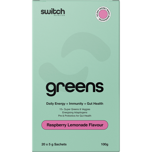 Switch Nutrition Greens Sachets Raspberry Lemonade