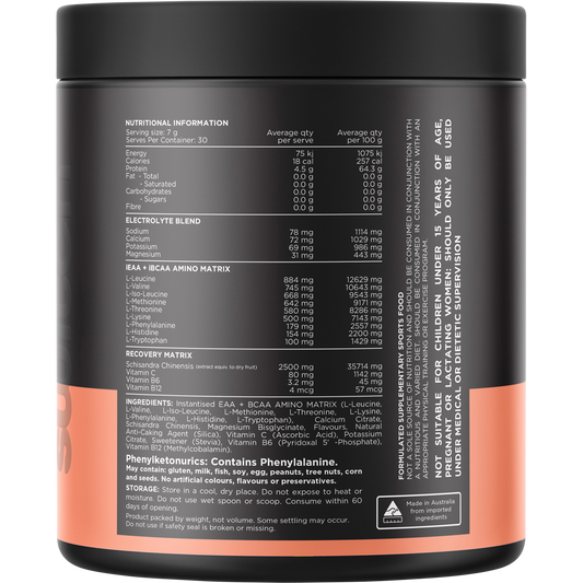 Switch Nutrition Amino EAA & BCAA Electrolyte Recovery Mango Kiwi
