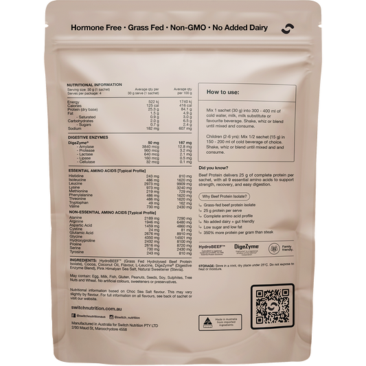 Switch Nutrition Beef Protein Isolate Sample Pouch