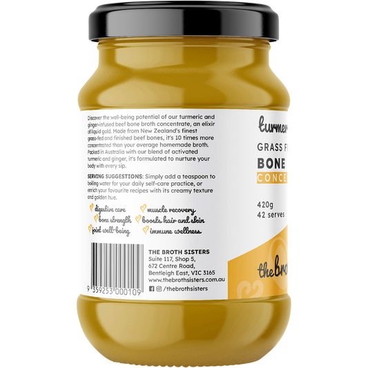 The Broth Sisters Beef Bone Broth Concentrate Turmeric & Ginger