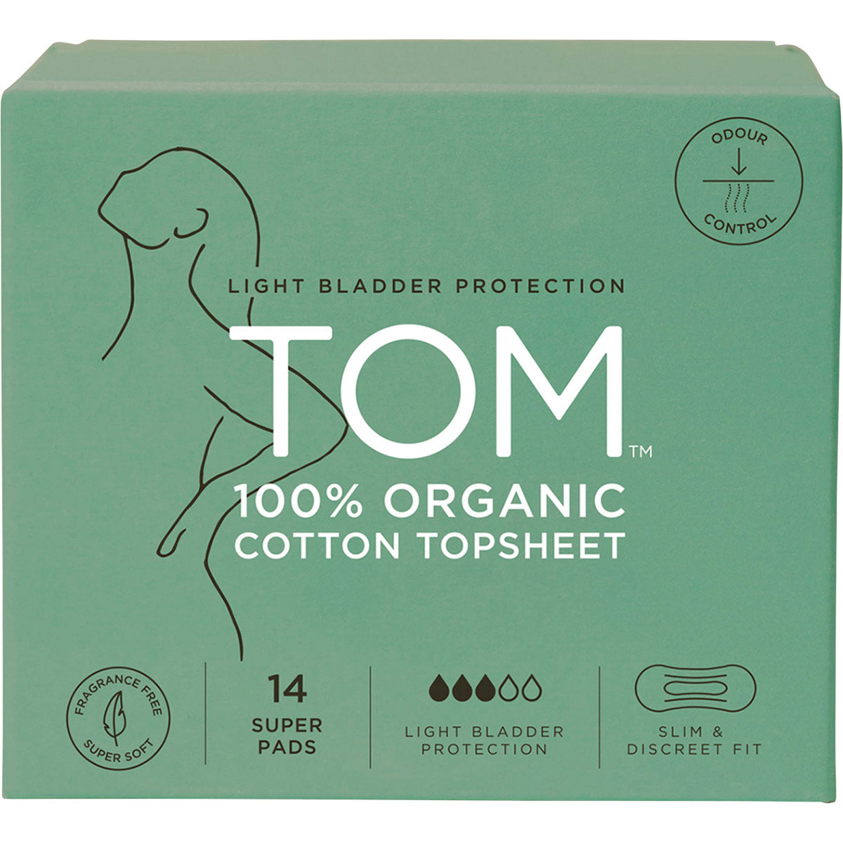 TOM ORGANIC Pads Light Bladder Protection Super 4 x 14pk