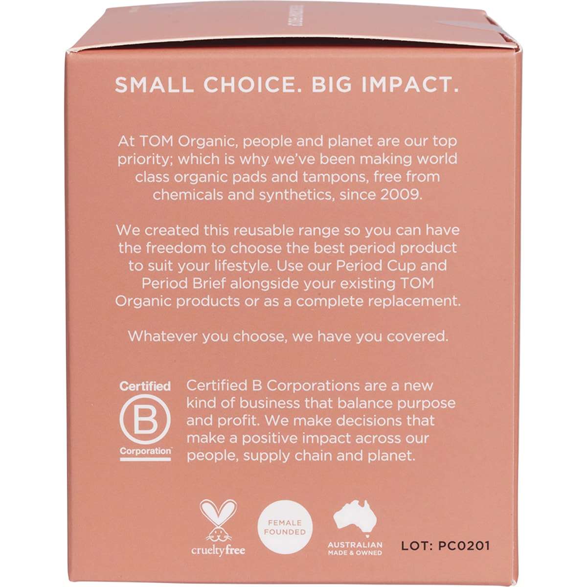 TOM ORGANIC The Period Cup Size 2 Super 6 x 1pk