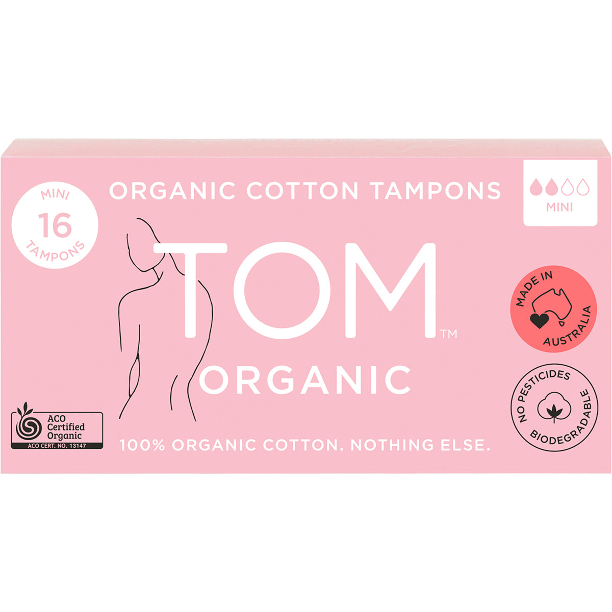 TOM ORGANIC Tampons Mini 12 x 16pk