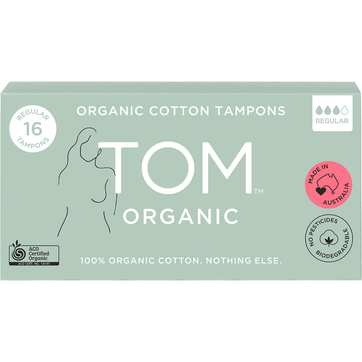TOM ORGANIC Tampons Regular 12 x 16pk