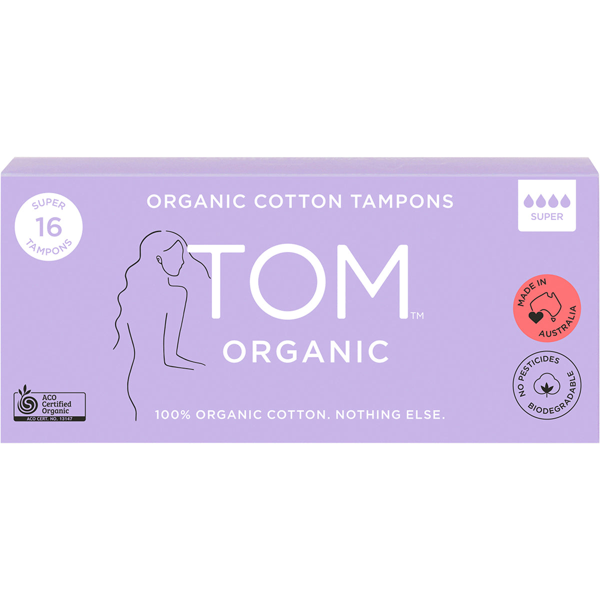 TOM ORGANIC Tampons Super 12 x 16pk