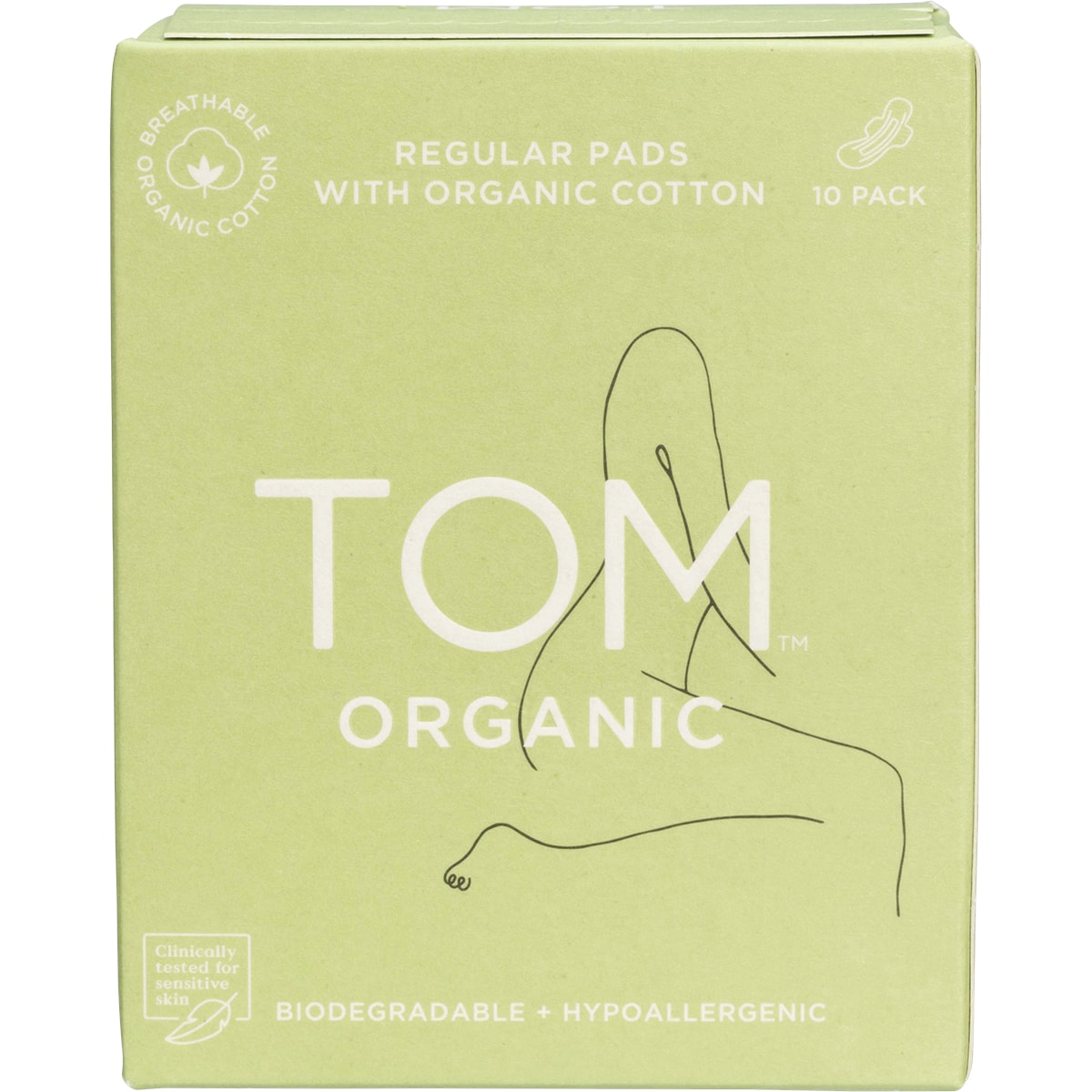TOM ORGANIC Pads Regular 6 x 10pk