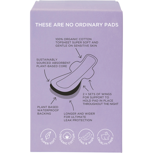 TOM Organic Pads Ultra Thin Overnight - Box of 6