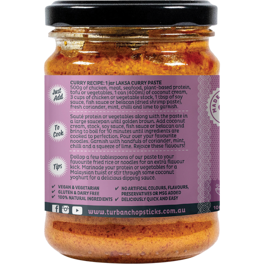 Turban Chopsticks Curry Paste Laksa Vegan