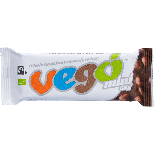 Vego Whole Hazelnut Chocolate Bar Mini - Box of 20
