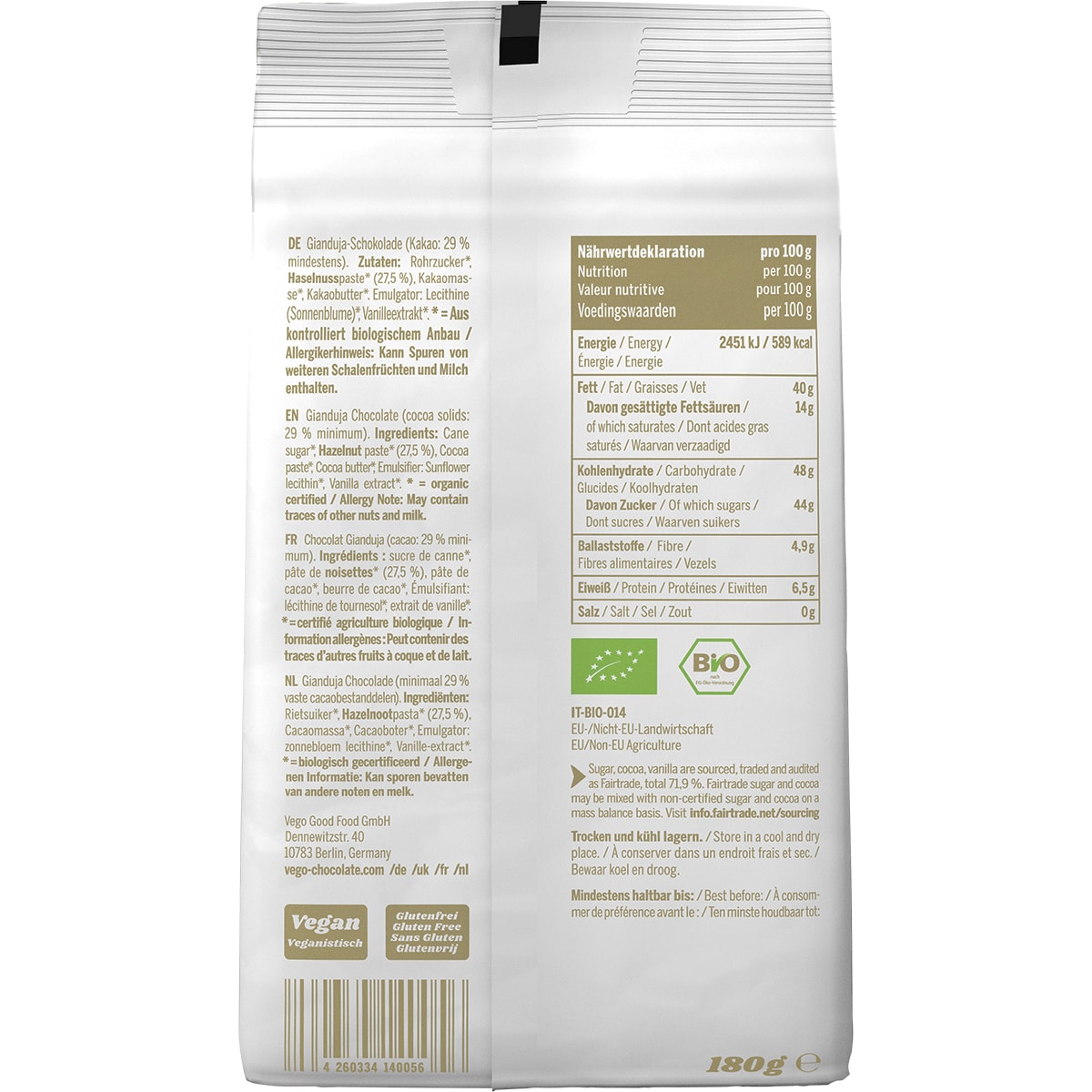 VEGO Vegolino Fine Nougat Pralines x 1