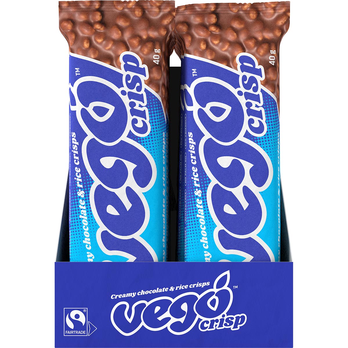 VEGO Crisp Chocolate Bar Creamy Chocolate & Rice Crisps x 20