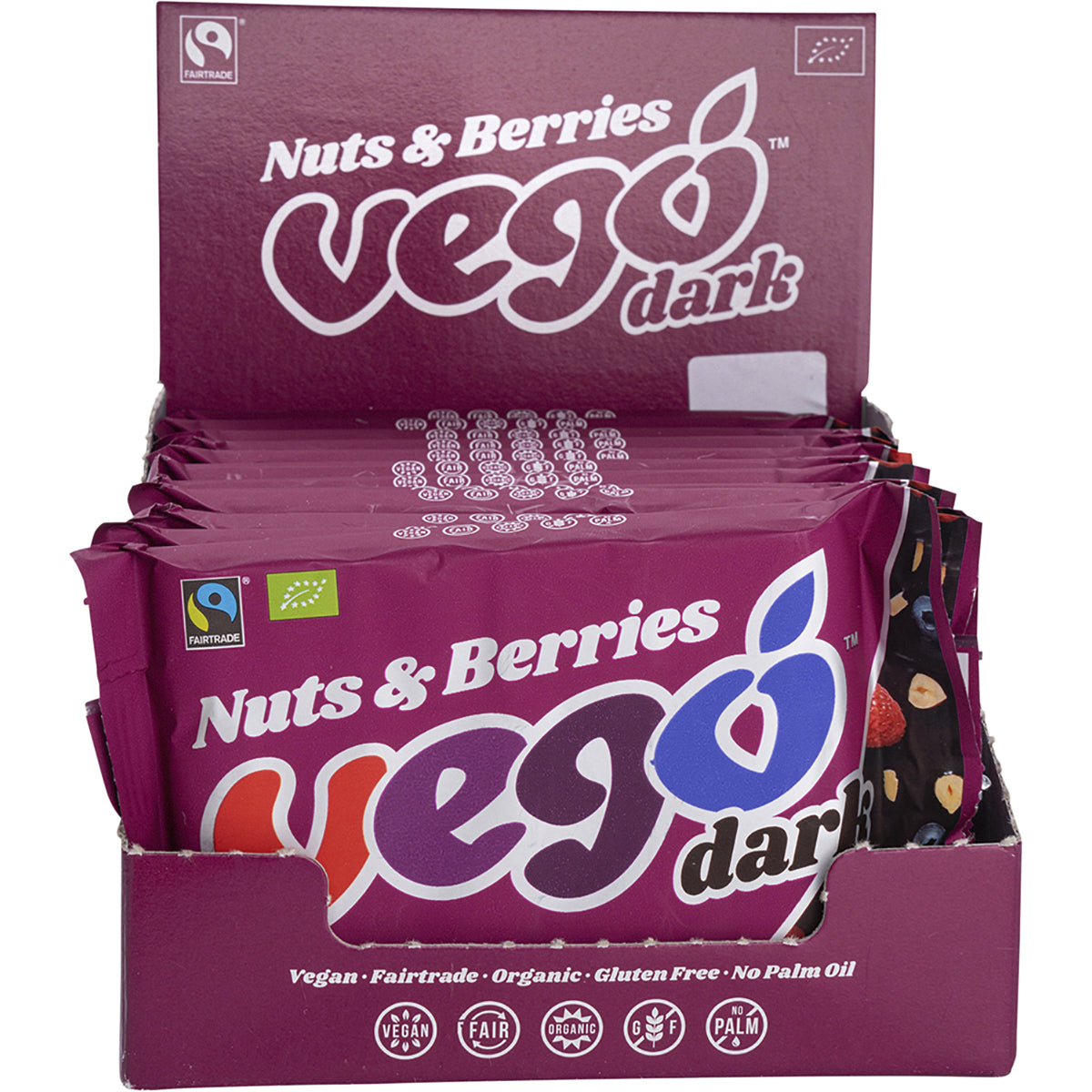 VEGO Dark Chocolate Bar Nuts & Berries x 12