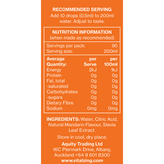 Vital Zing Water Drops Mandarin