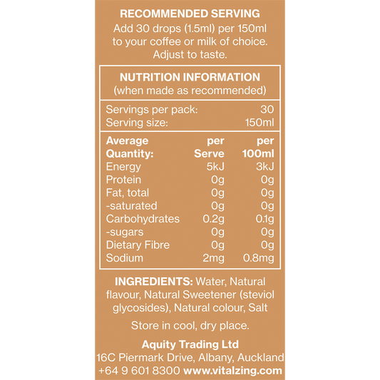 Vital Zing Café Drops Caramel