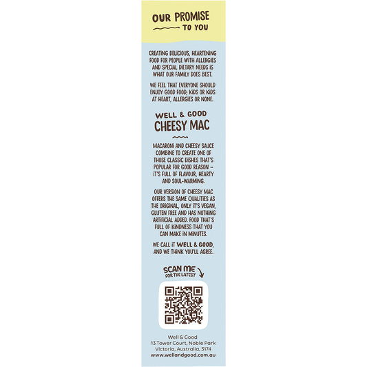 Well & Good Cheesy Mac Traditional Cheddar Flavour