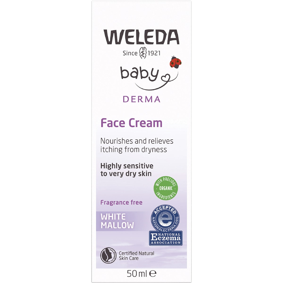 WELEDA Baby Derma Face Cream White Mallow Fragrance Free 1 x 50ml