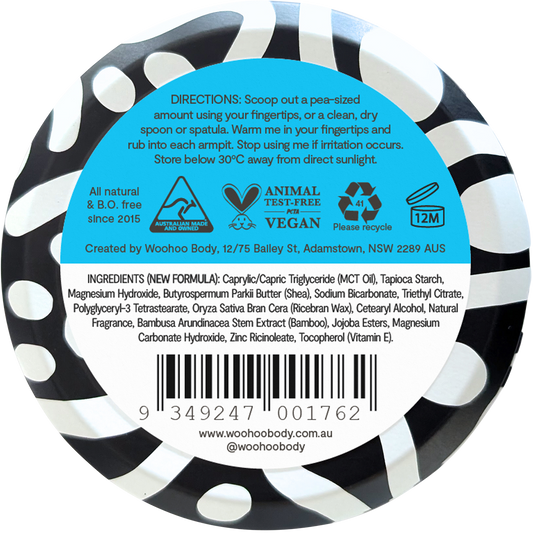 Woohoo Body Deodorant Paste Tin Surf Regular Strength