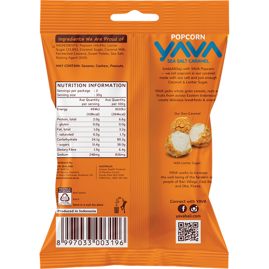 YAVA Popcorn Sea Salt Caramel