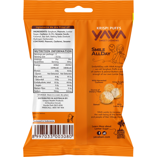 YAVA Krispi Puffs Sweet Cashews