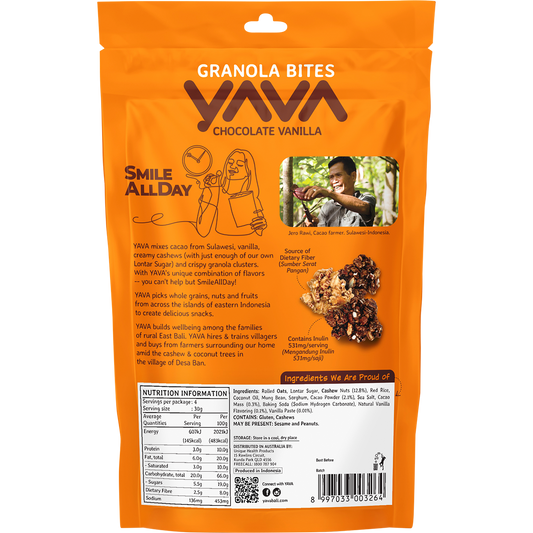 YAVA Granola Bites Chocolate Vanilla