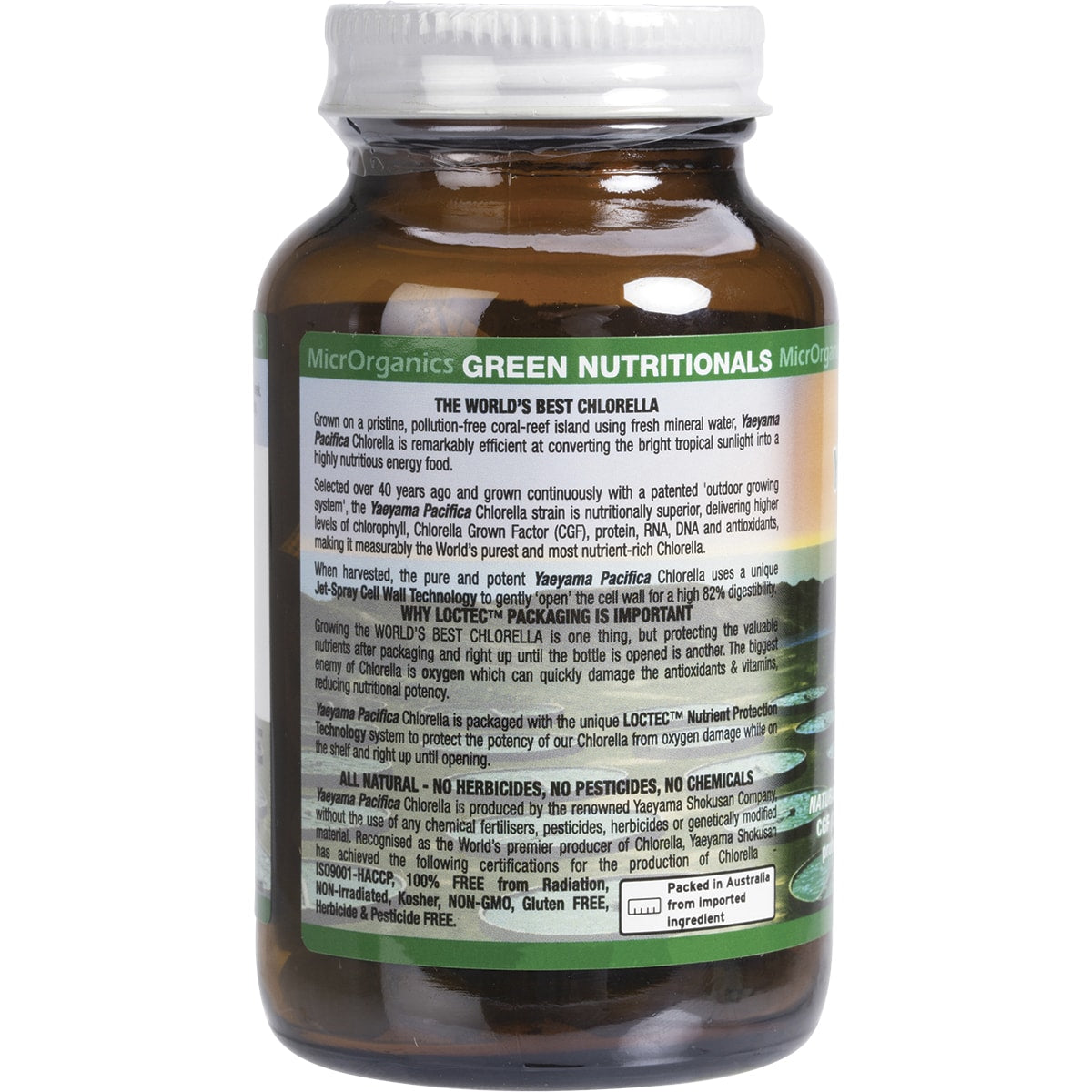 GREEN NUTRITIONALS Yaeyama Pacifica Chlorella Tablets 500mg 1 x 200 Tabs