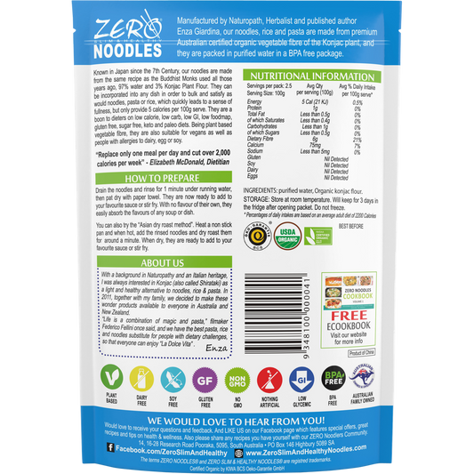 Zero Slim & Healthy Certified Organic Konjac Lasagna Style
