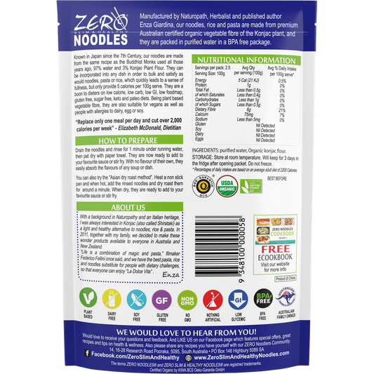 Zero Slim & Healthy Certified Organic Konjac Noodles Style