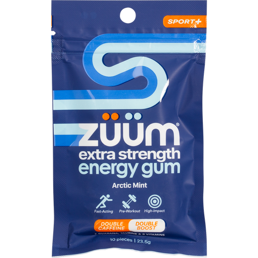 Zuum Energy Gum Extra Strength Sport Arctic Mint Hasta - Box of 16