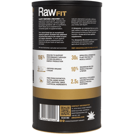 Amazonia RawFit Plant Protein Perform & Recover Rich Chocolate