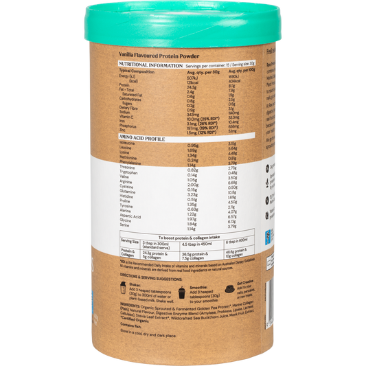 Amazonia Raw Protein Collagen Plus Vanilla Maple