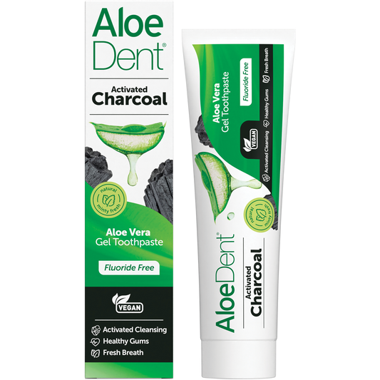 Aloe Dent Toothpaste Fluoride Free Triple Action Charcoal